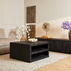 Salontafel Brussel Black | Mangohout | Zwart