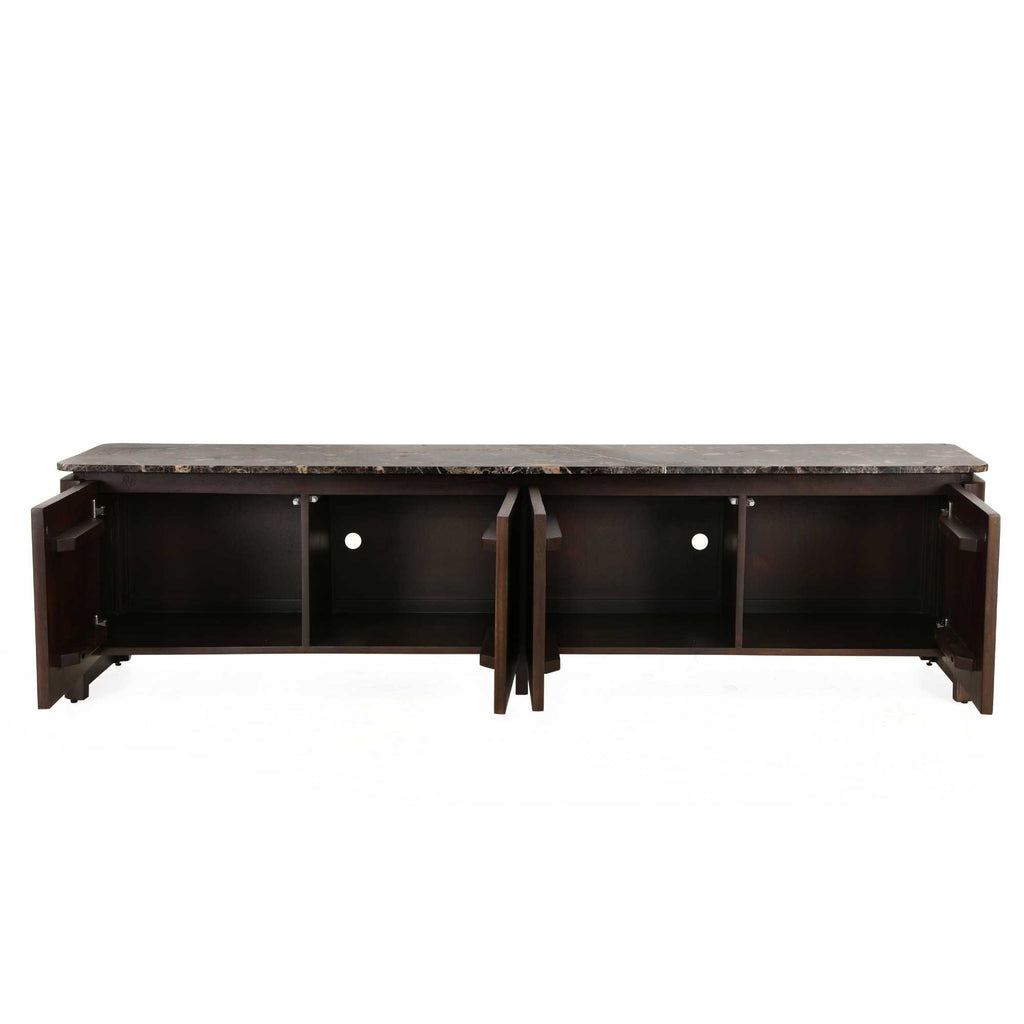 Tv-meubel Dallas bruin mangohout 210 cm