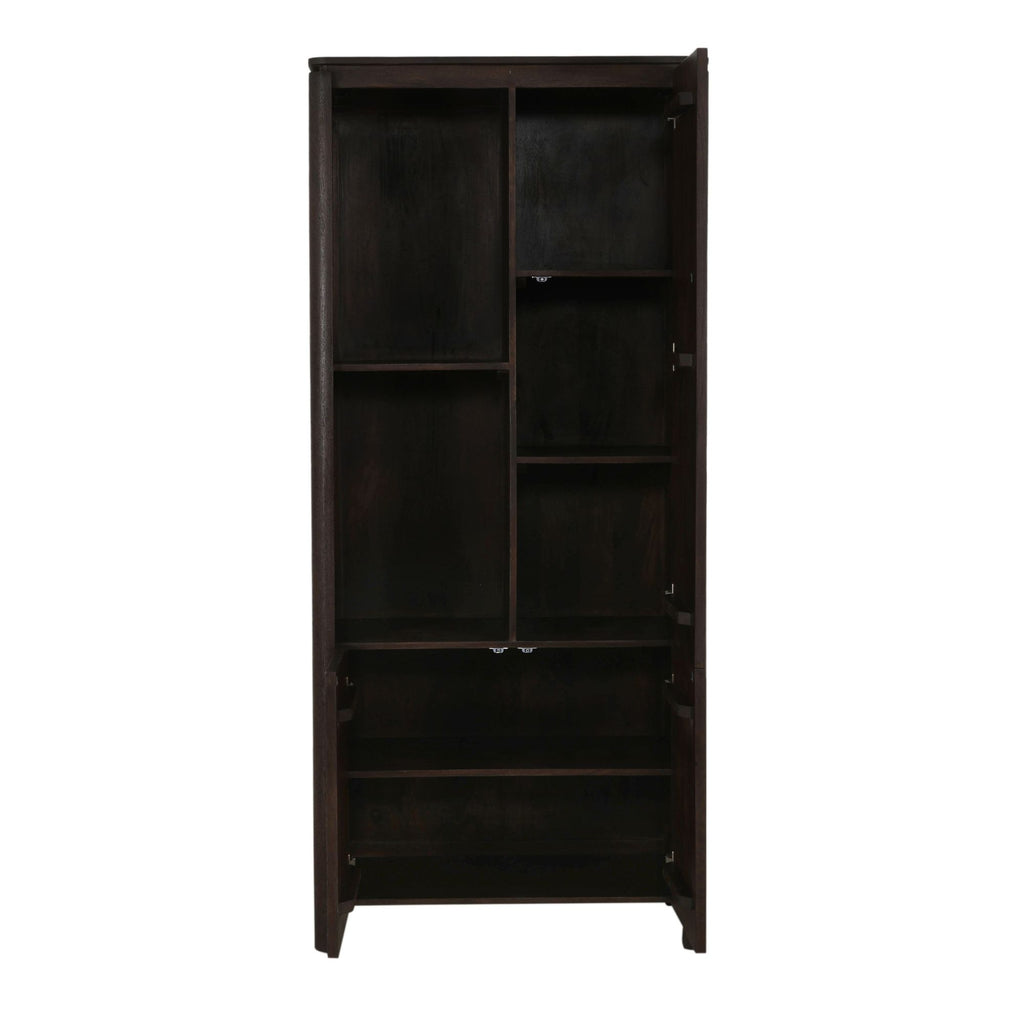 Vakkenkast Dallas links, bruin mangohout, 90 cm