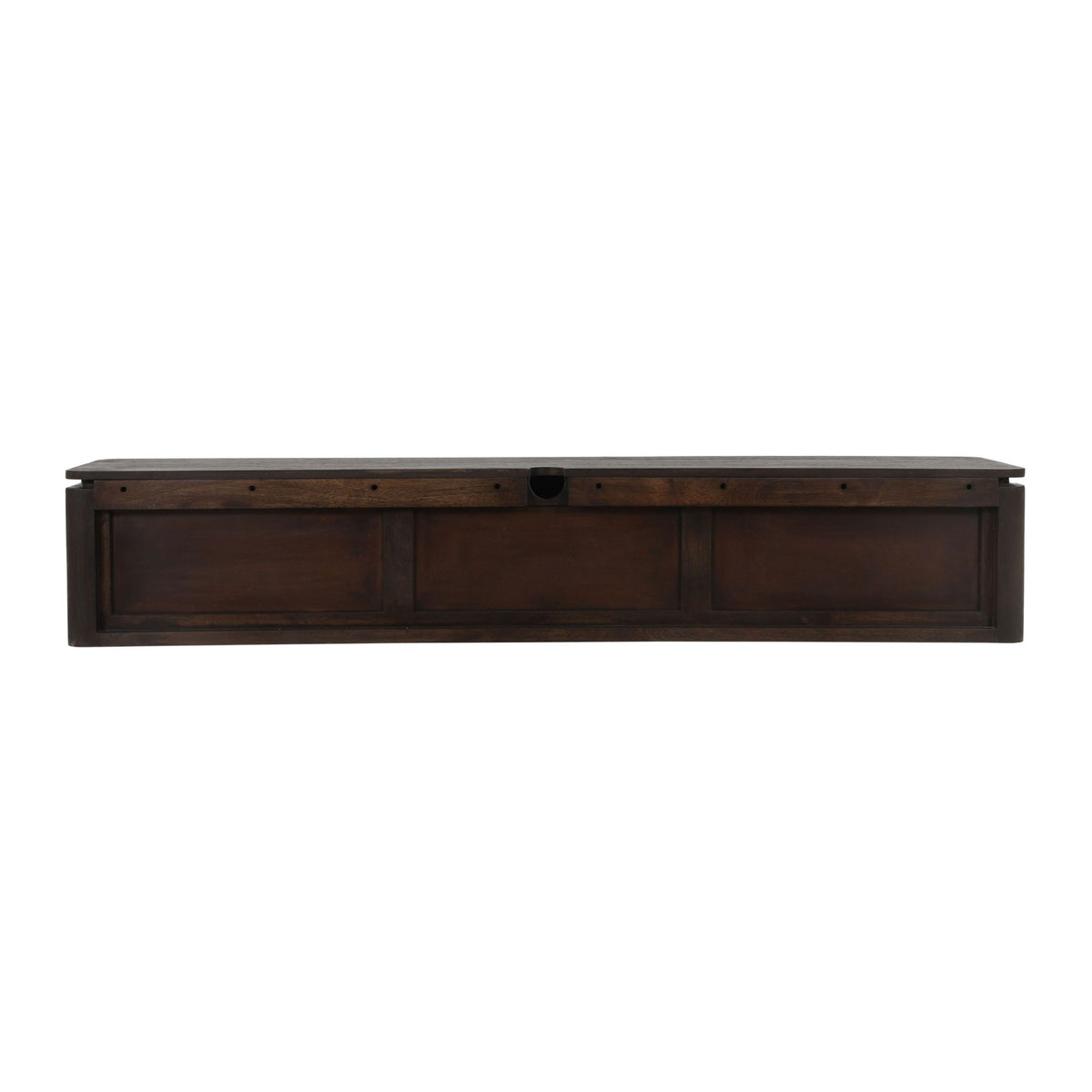 Zwevend tv-meubel Dallas bruin mangohout 165 cm
