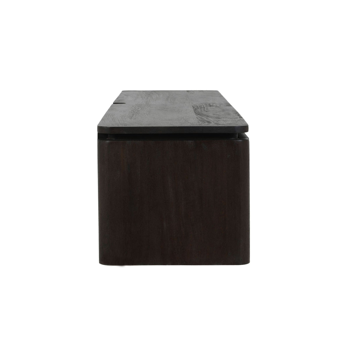 Zwevend tv-meubel Dallas bruin mangohout 165 cm