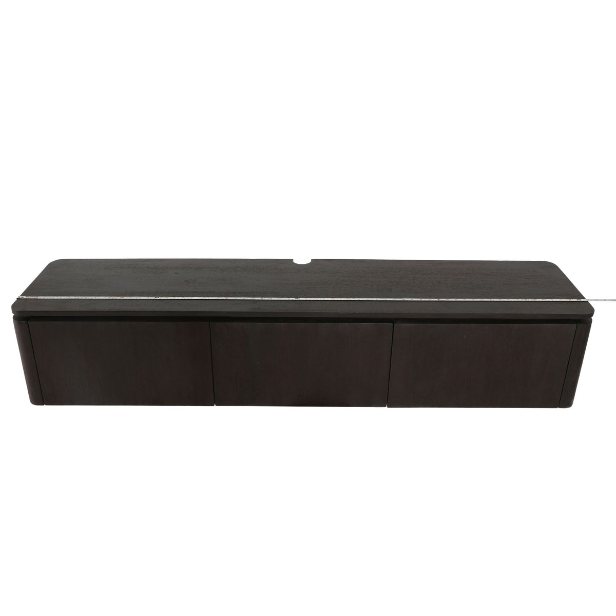 Zwevend tv-meubel Dallas bruin mangohout 165 cm