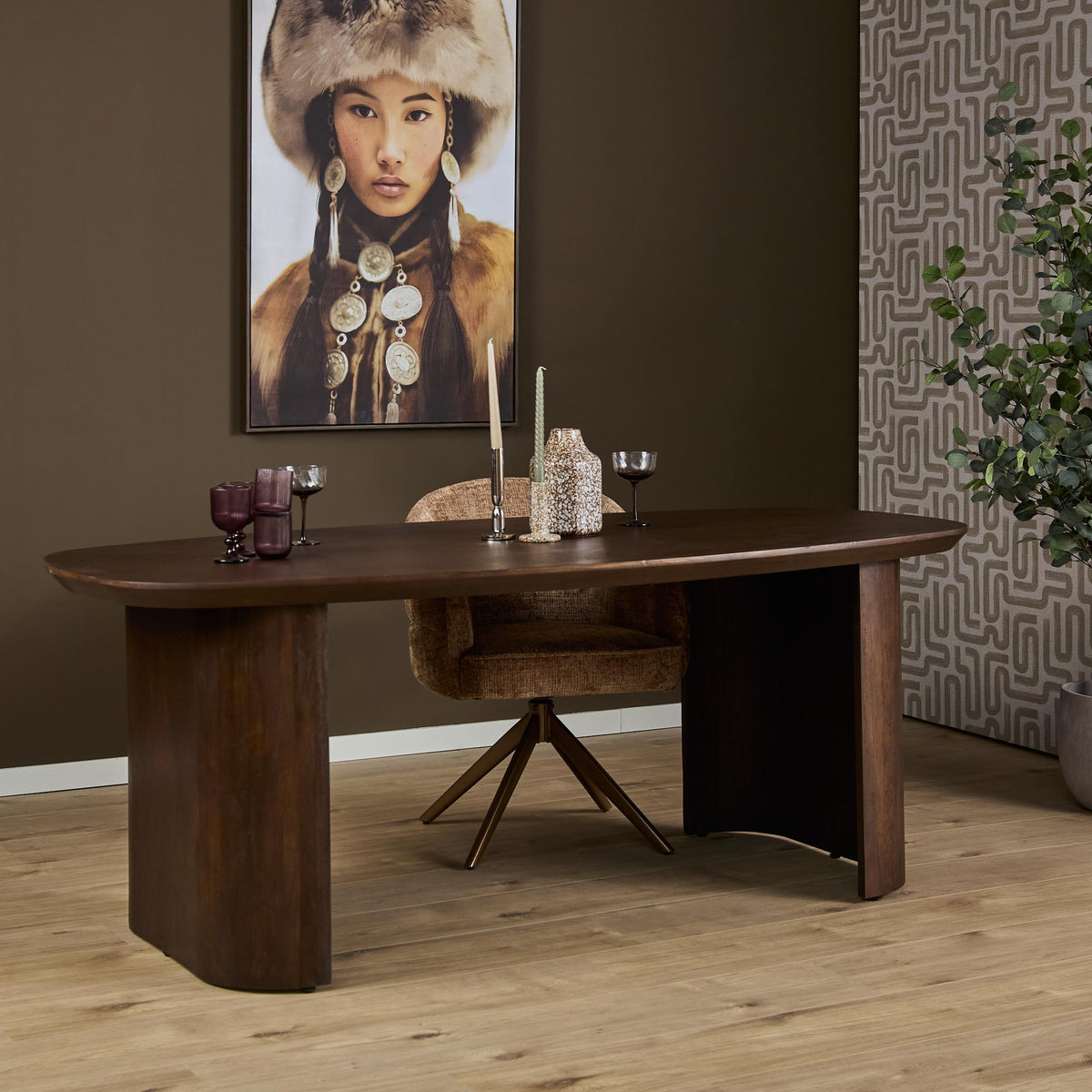 Eettafel Maré Bruin | 200 cm