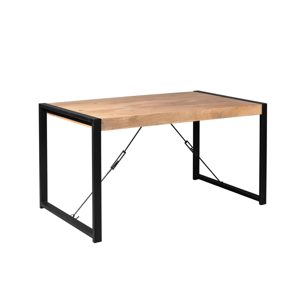Eettafel Britt | Mangohout | Zwarte U-poot