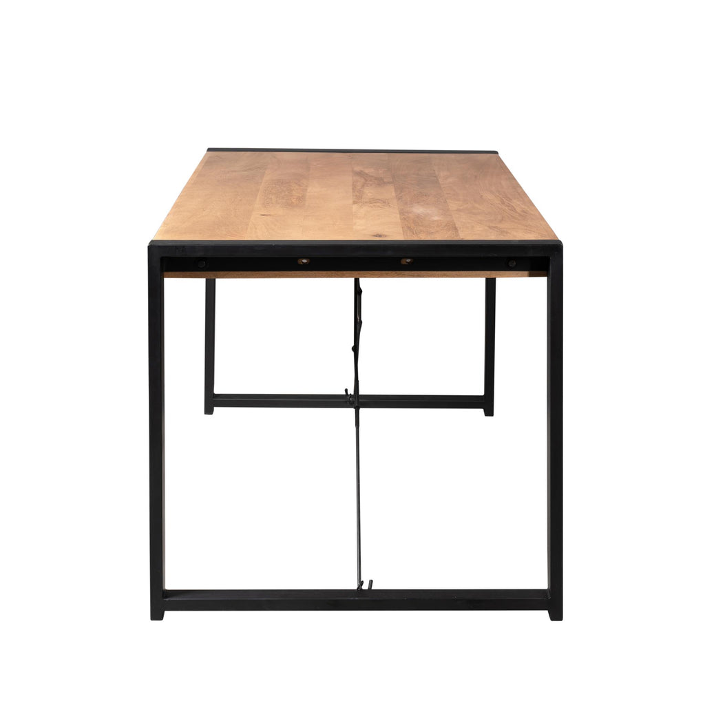 Eettafel Britt | Mangohout | Zwarte U-poot