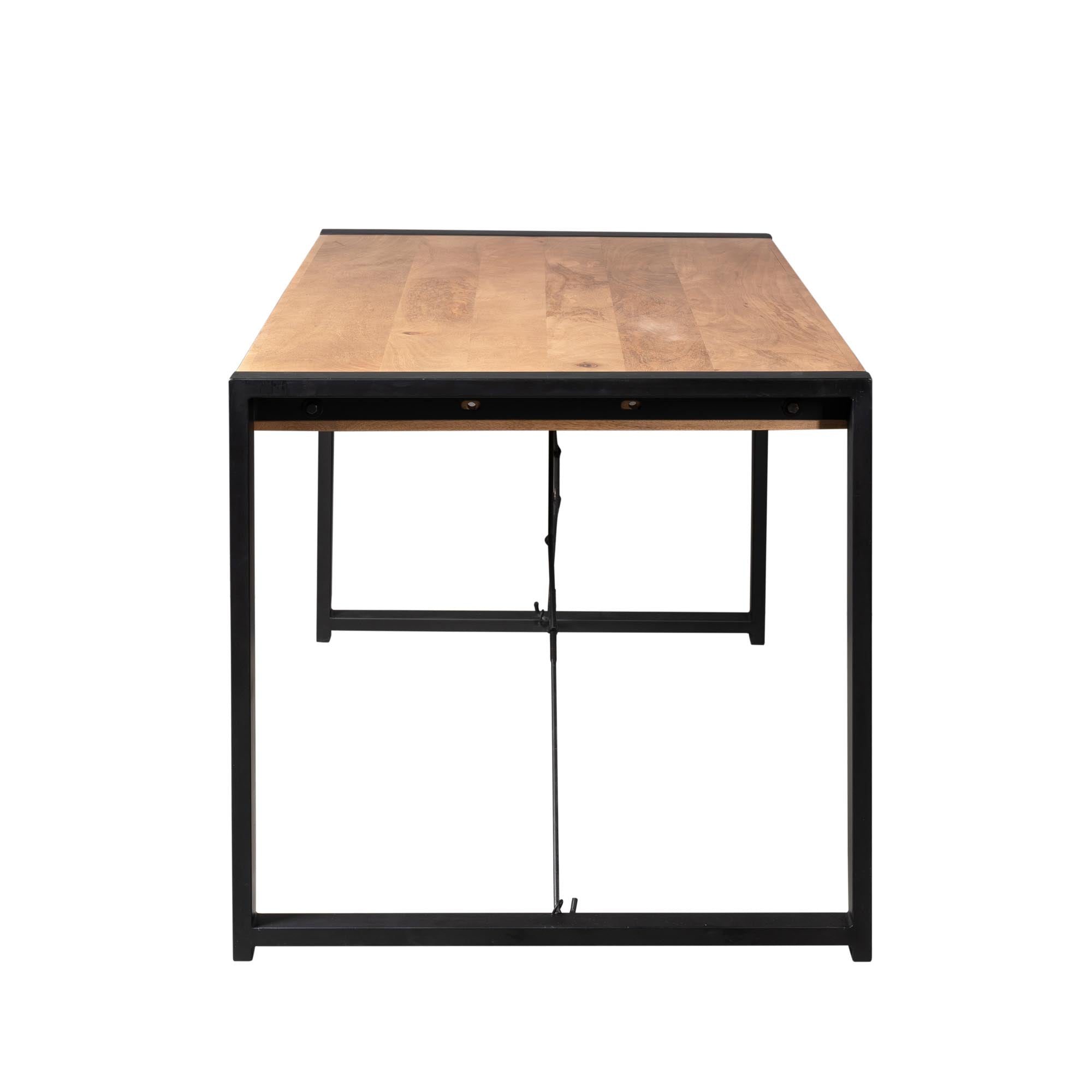 Eettafel Britt | Mangohout | Zwarte U-poot