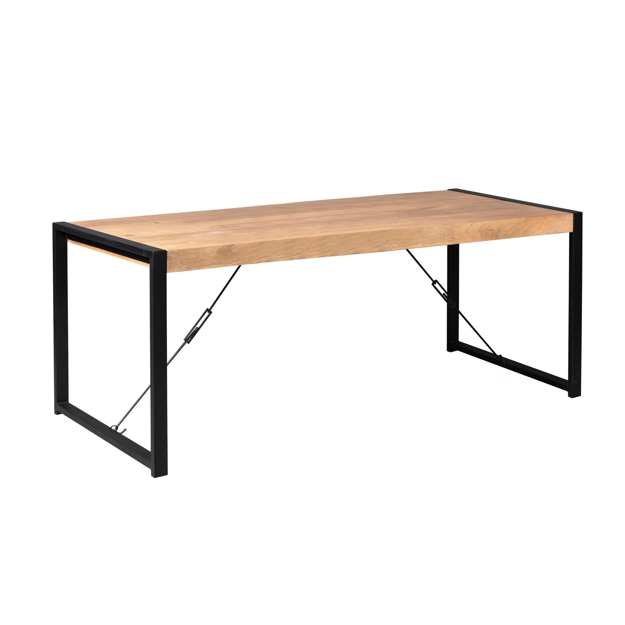 Eettafel Britt | Mangohout & Metaal | 200x90