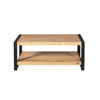 Salontafel Britt | Mangohout | Onderblad | Metaal zwart