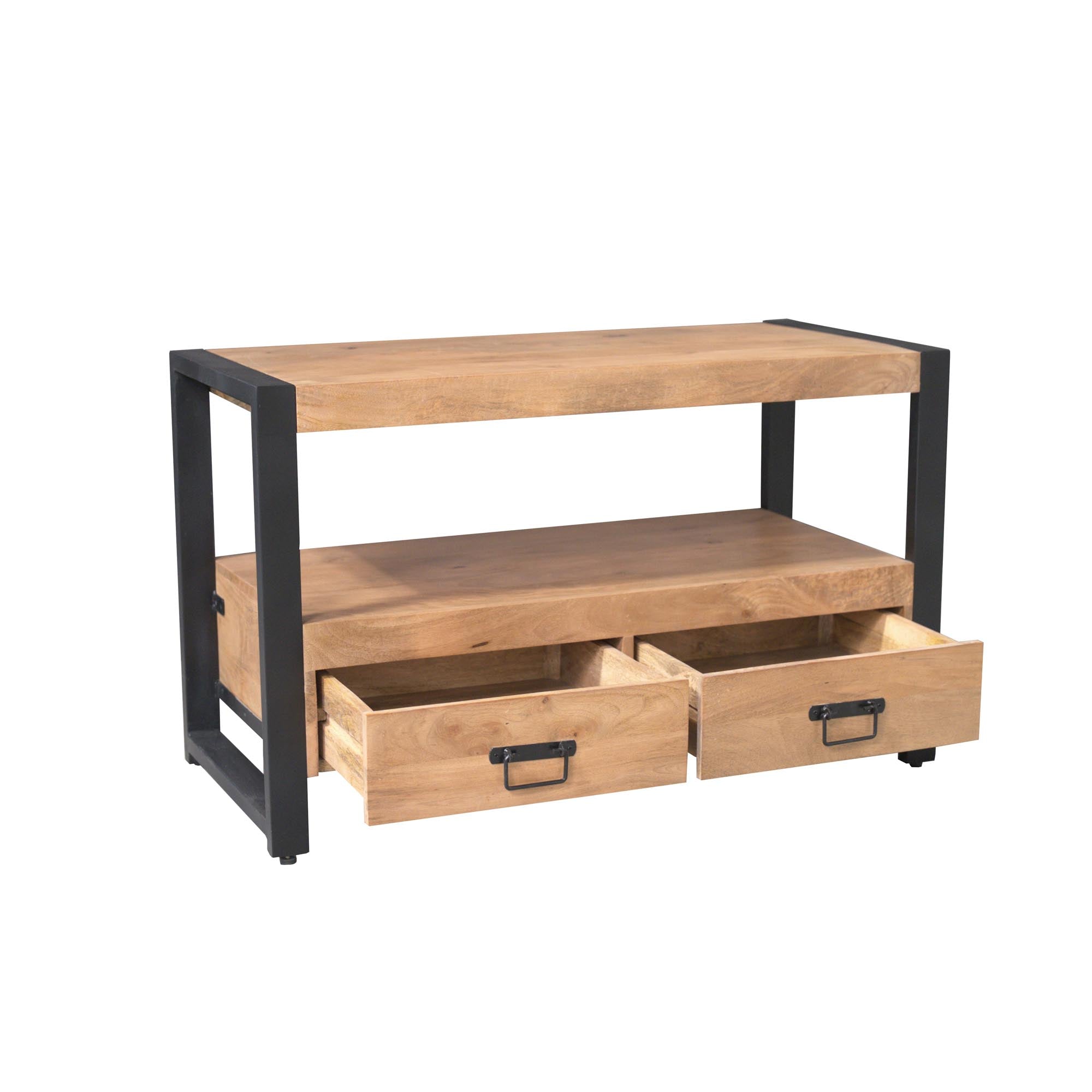 Tv meubel Britt | Mangohout | 2 laden & open vak