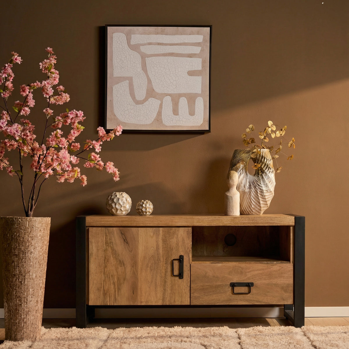 Tv-meubel Britt | 110 cm | met deur en open vak