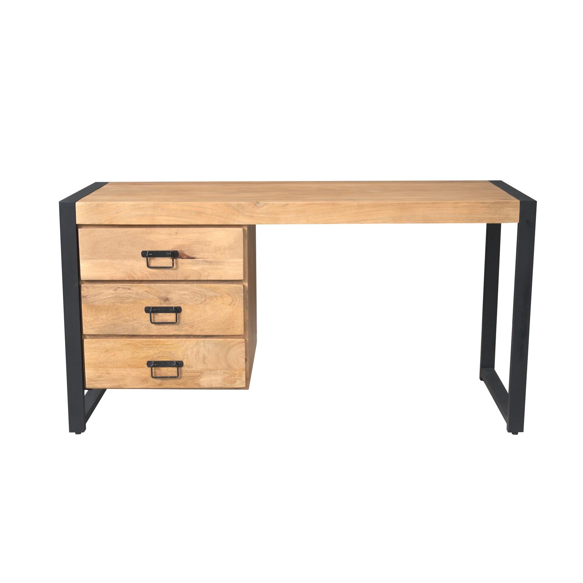 Bureau Britt | 3 Lades | Massief mango naturel
