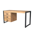 Bureau Britt | 3 Lades | Massief mango naturel