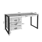 Bureau Britt | 3 Lades | Massief mango naturel