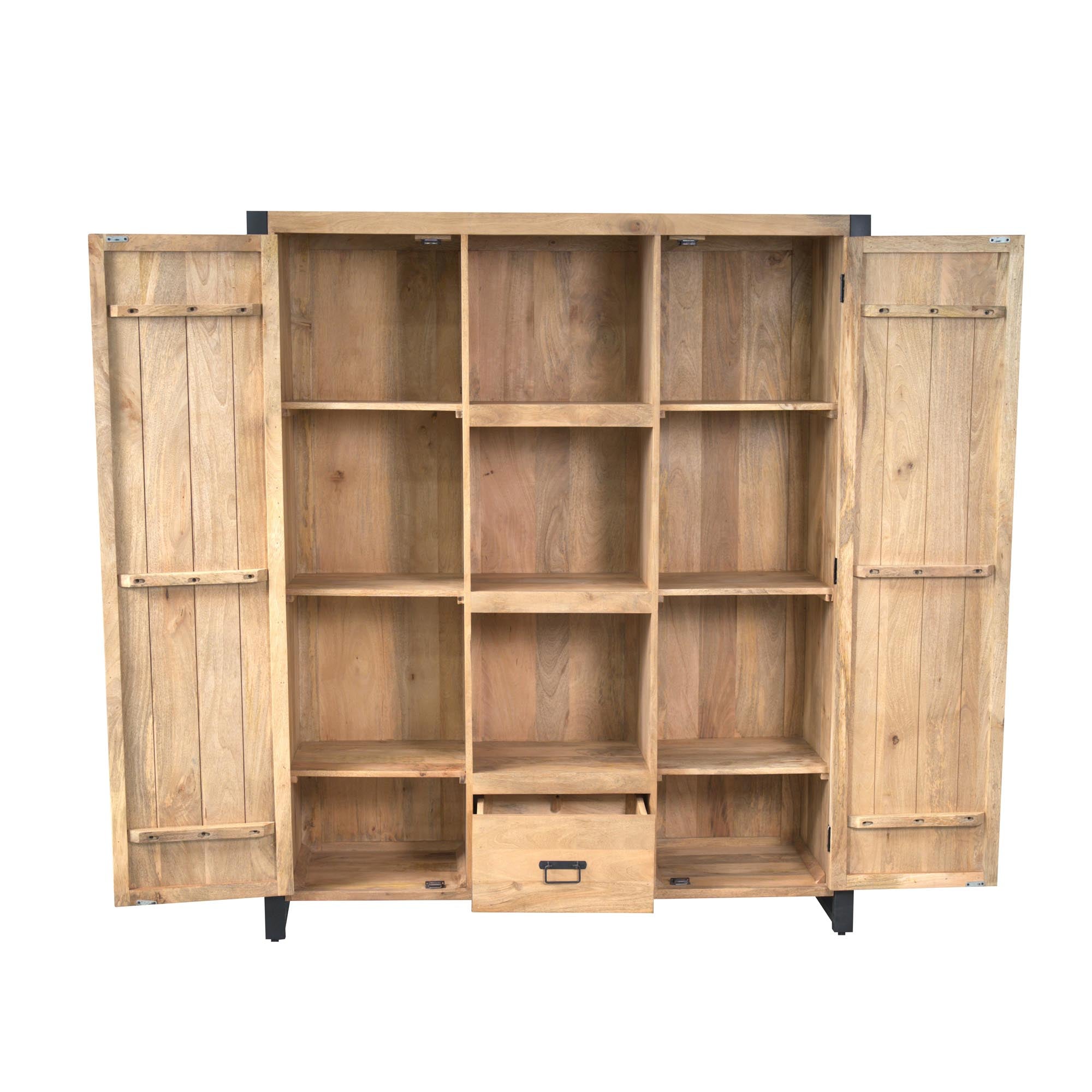 Boekenkast Britt | 2-deurs | Mangohout licht