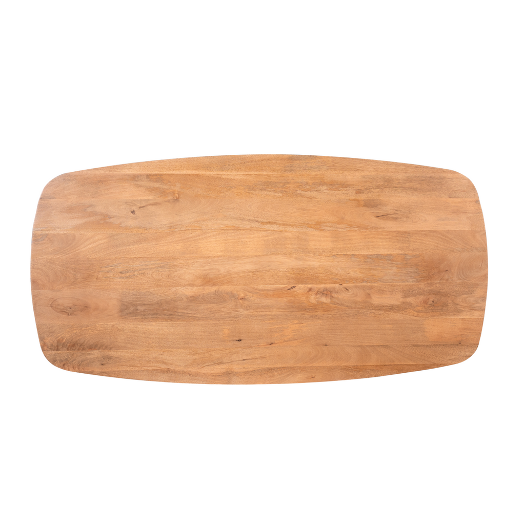Eettafel Elegance | Mangohout | Matrixpoot Zwart