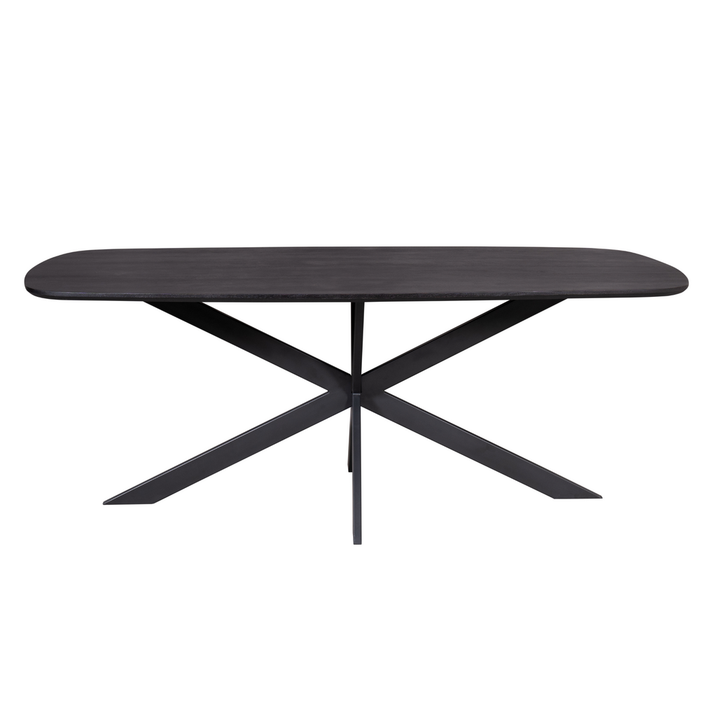 Eettafel Elegance Black | Matrixpoot | Mangohout Zwart