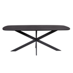 Eettafel Elegance Black | Matrixpoot | Mangohout Zwart