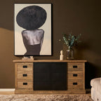 Dressoir Noa | 2 Deuren | 6 Lades | Mango/Metaal