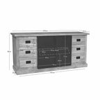 Dressoir Noa | 2 Deuren | 6 Lades | Mango/Metaal