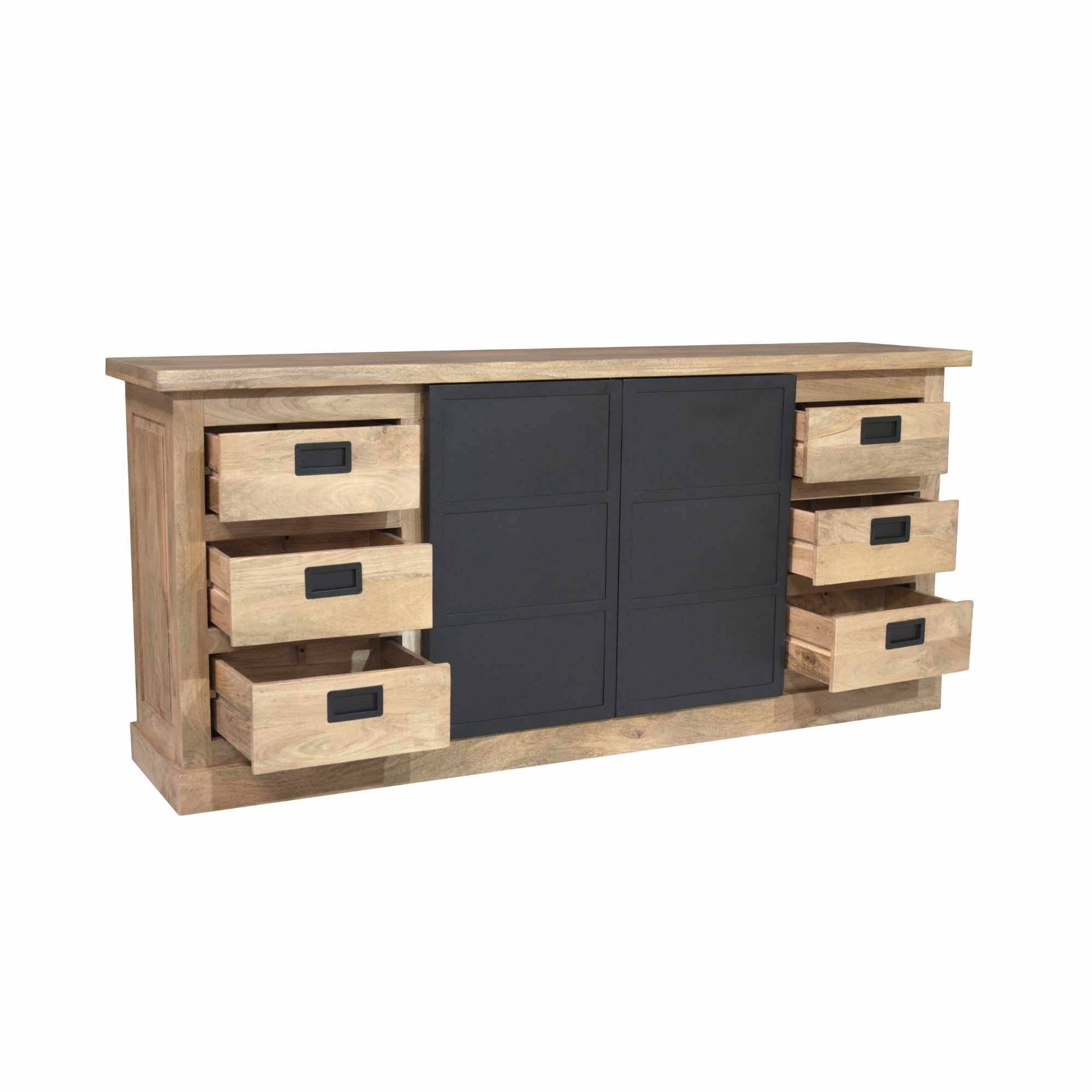 Dressoir Noa | 2 Deuren | 6 Lades | Mango/Metaal