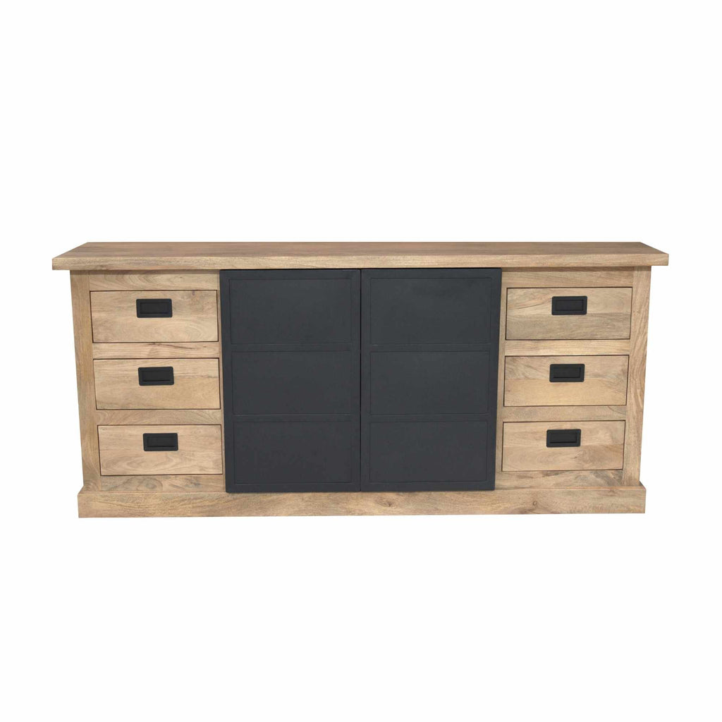 Dressoir Noa | 2 Deuren | 6 Lades | Mango/Metaal