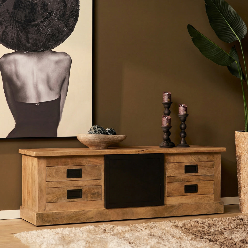 Tv-meubel Noa | 1 Deur | 4 Lades | Mango