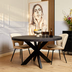 Eettafel Denver | Rond | Massief mangohout 120 cm