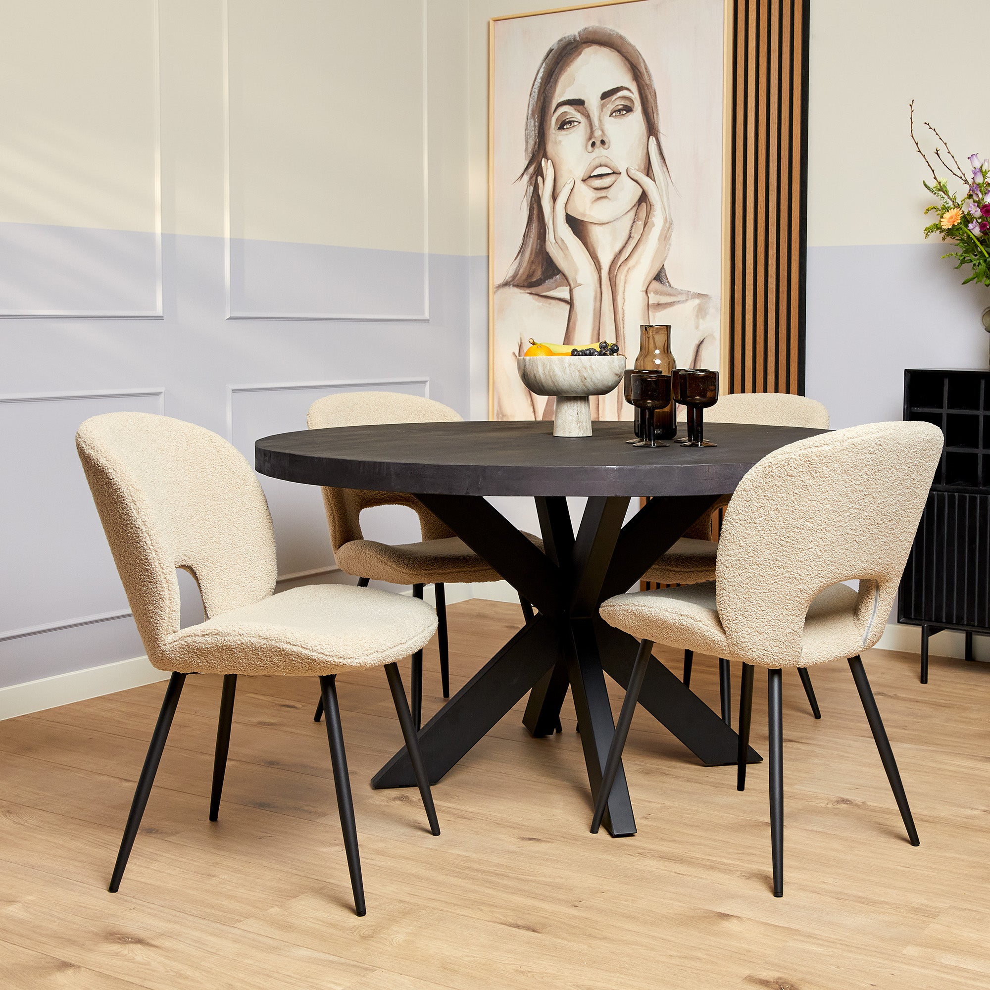 Eettafel Denver | Rond | Massief mangohout 120 cm