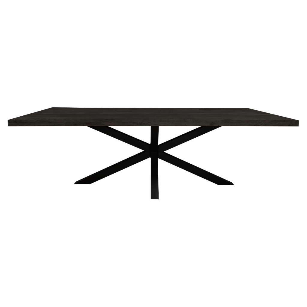 Eetkamertafel Denver Black | Rechthoek | Mangohout Zwart