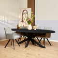 Eetkamertafel Denver | Ovaal | Mango Zwart