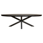 Eetkamertafel Denver | Ovaal | Mango Zwart