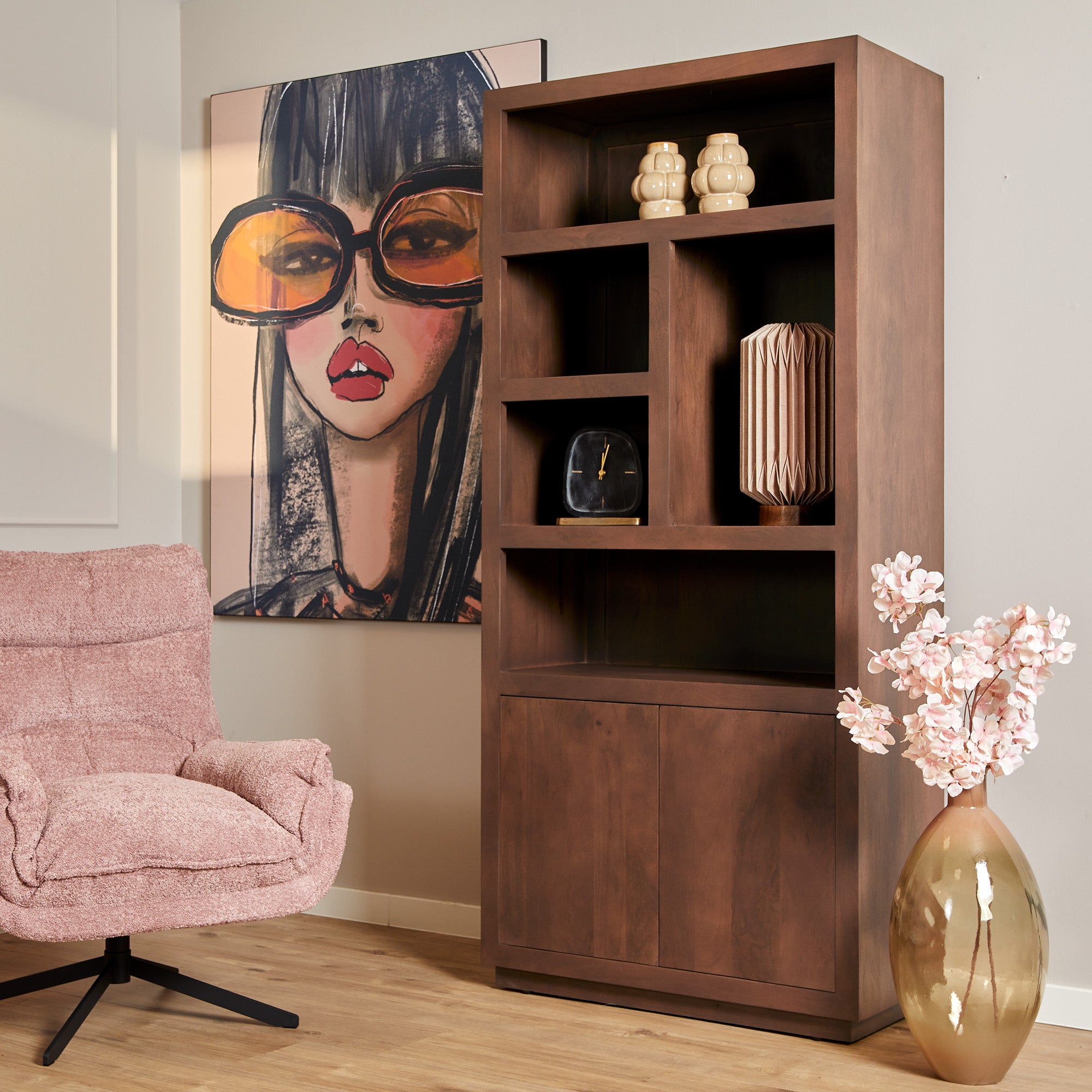Salontafel Brussel | Walnut | Mangohout 80x80