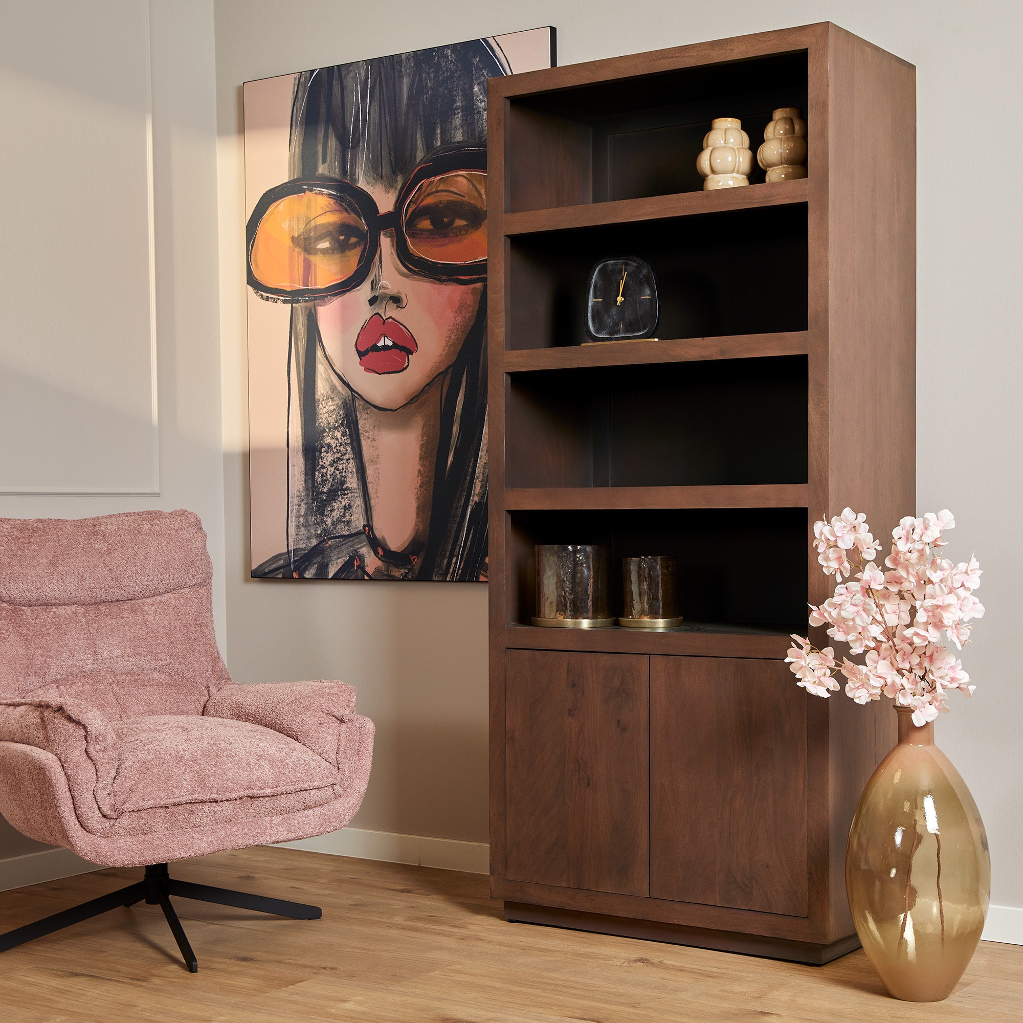 Salontafel Brussel | Walnut | Mangohout 80x80