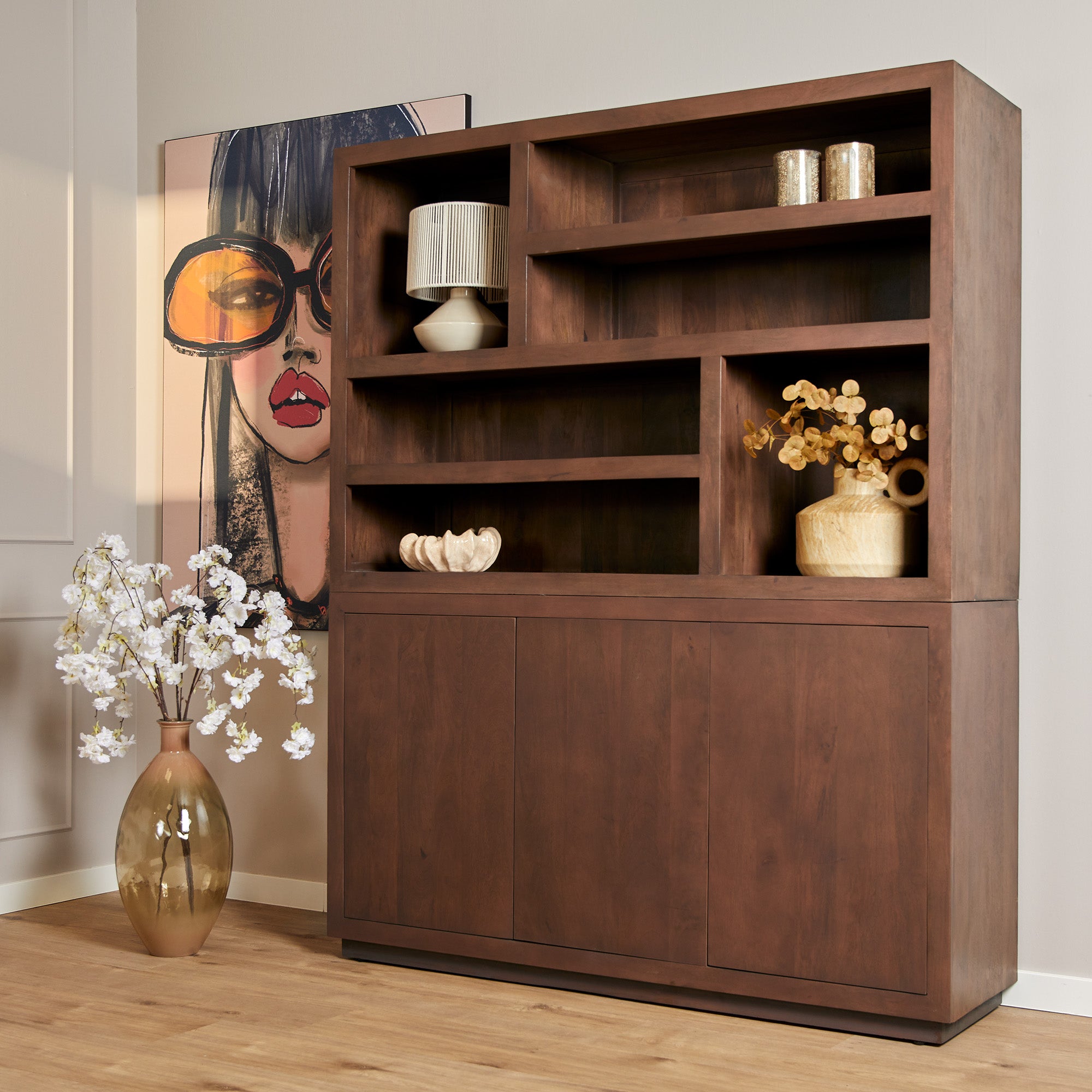 Salontafel Brussel | Walnut | Mangohout 80x80