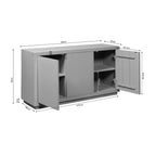 Dressoir Brussel | 3-Deurs | Mangohout Bruin
