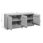 Dressoir Brussel | 3 Deuren | Mangohout Bruin