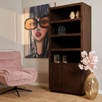 Boekenkast Brussel | 4-vaks | Mangohout Brown