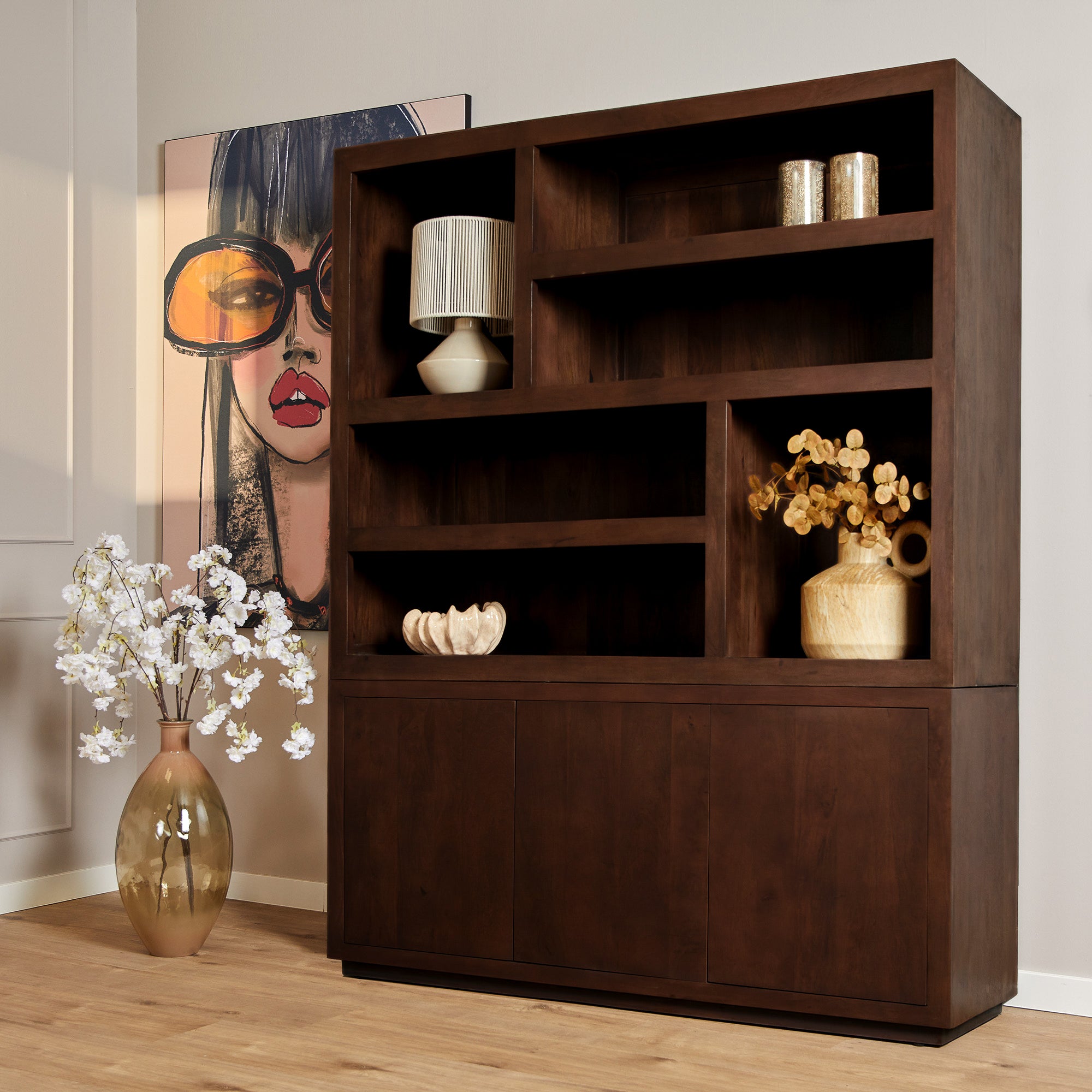 Vakkenkast Brussel Brown | XL | Mangohout