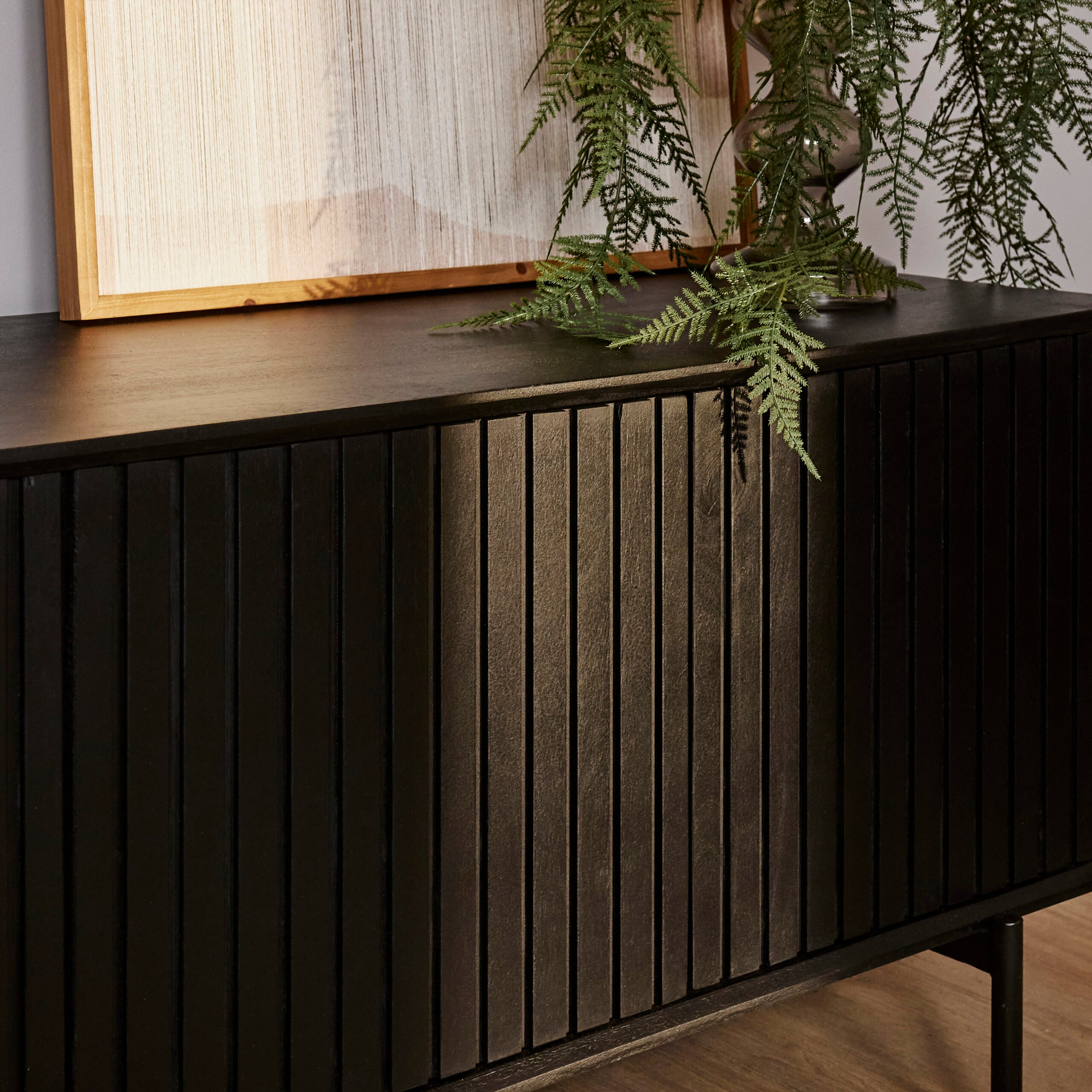 Tv meubel Madison | 4-Deurs | Mango & Zwart