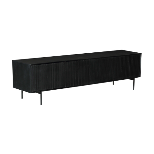 Tv meubel Madison | 4-Deuren | Mango zwart