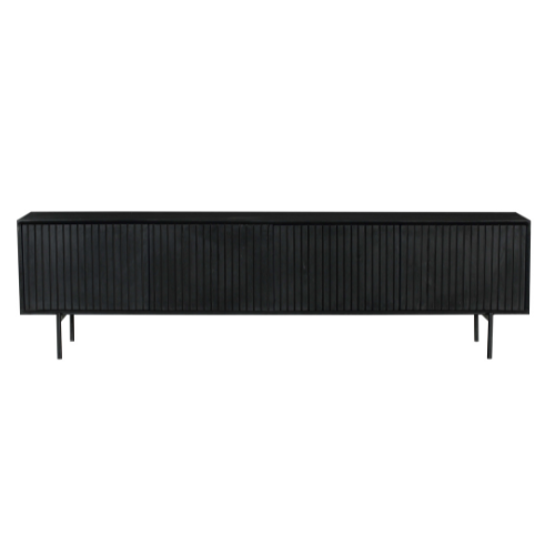 Tv meubel Madison | 4-Deuren | Mango zwart