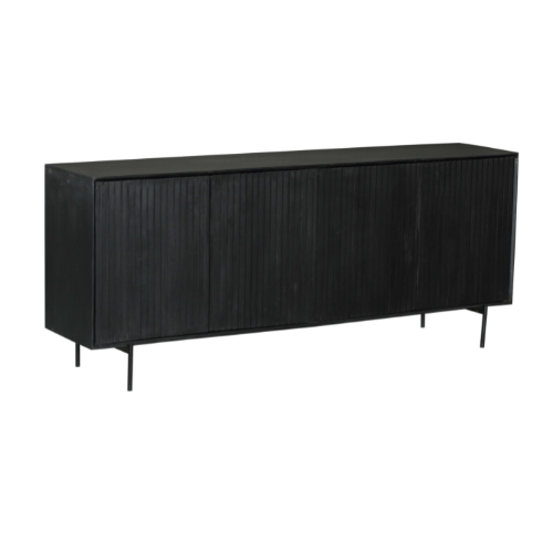 Dressoir Madison | 4-Deurs | Mango & Zwart
