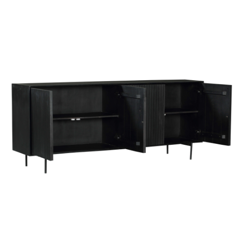 Dressoir Madison | 4-Deurs | Mango & Zwart