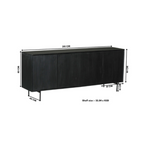 Dressoir Madison | 4-Deurs | Mango & Zwart