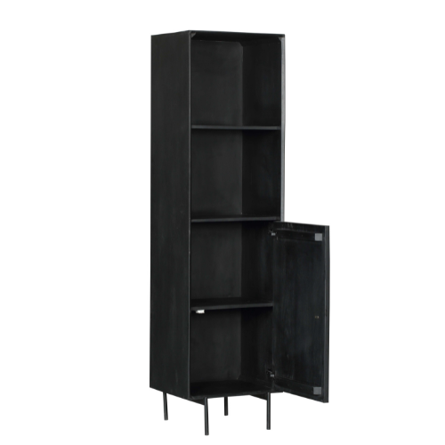 Boekenkast Madison | 1 Deur | Mangohout Zwart