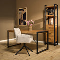 Eettafel Boaz | Mangohout & Metaal | 160x80