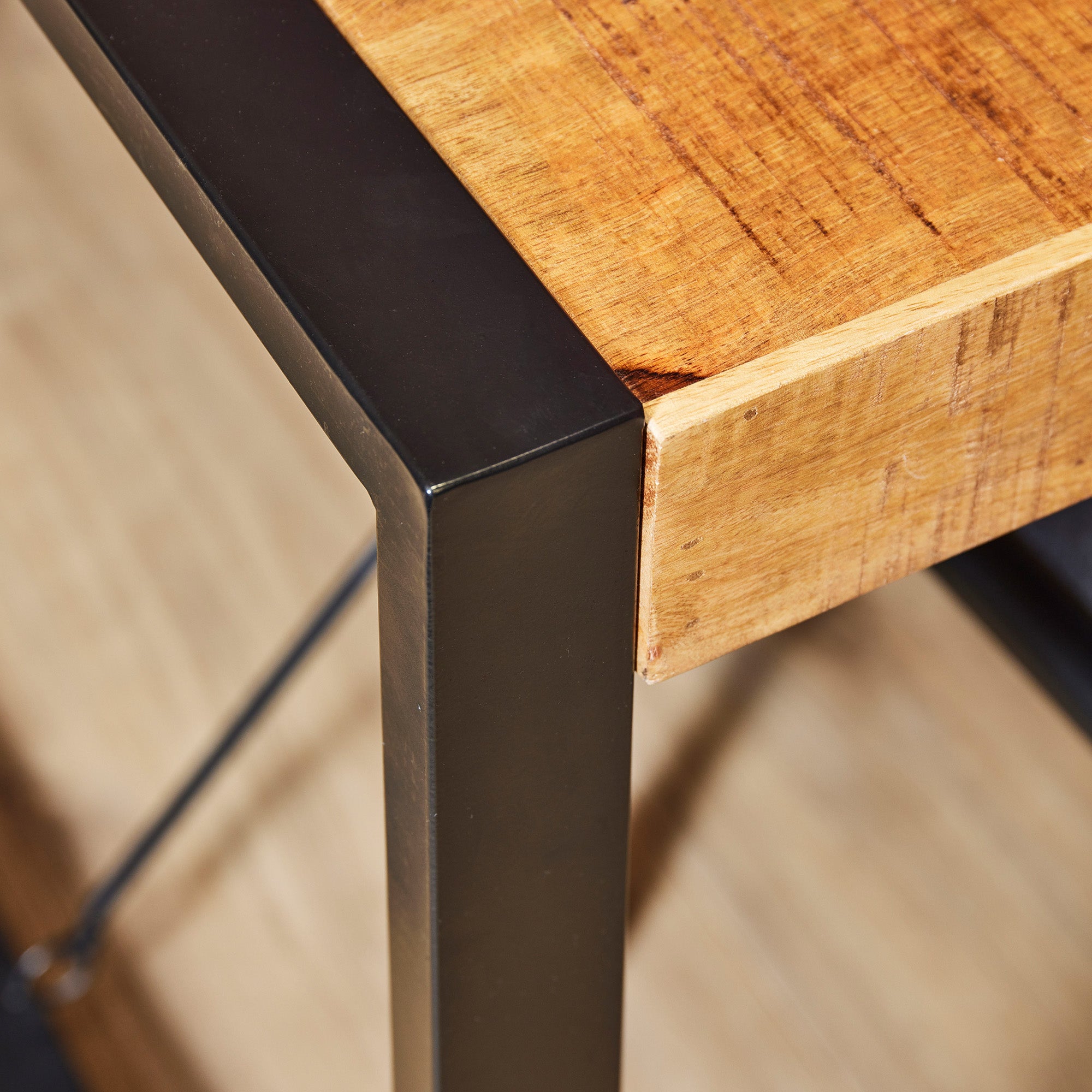 Eettafel Boaz | Mangohout | Zwarte U-poten
