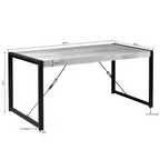 Eettafel Boaz | Mangohout | Metalen U-poten