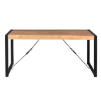 Eettafel Boaz | Mangohout | Metalen U-poten