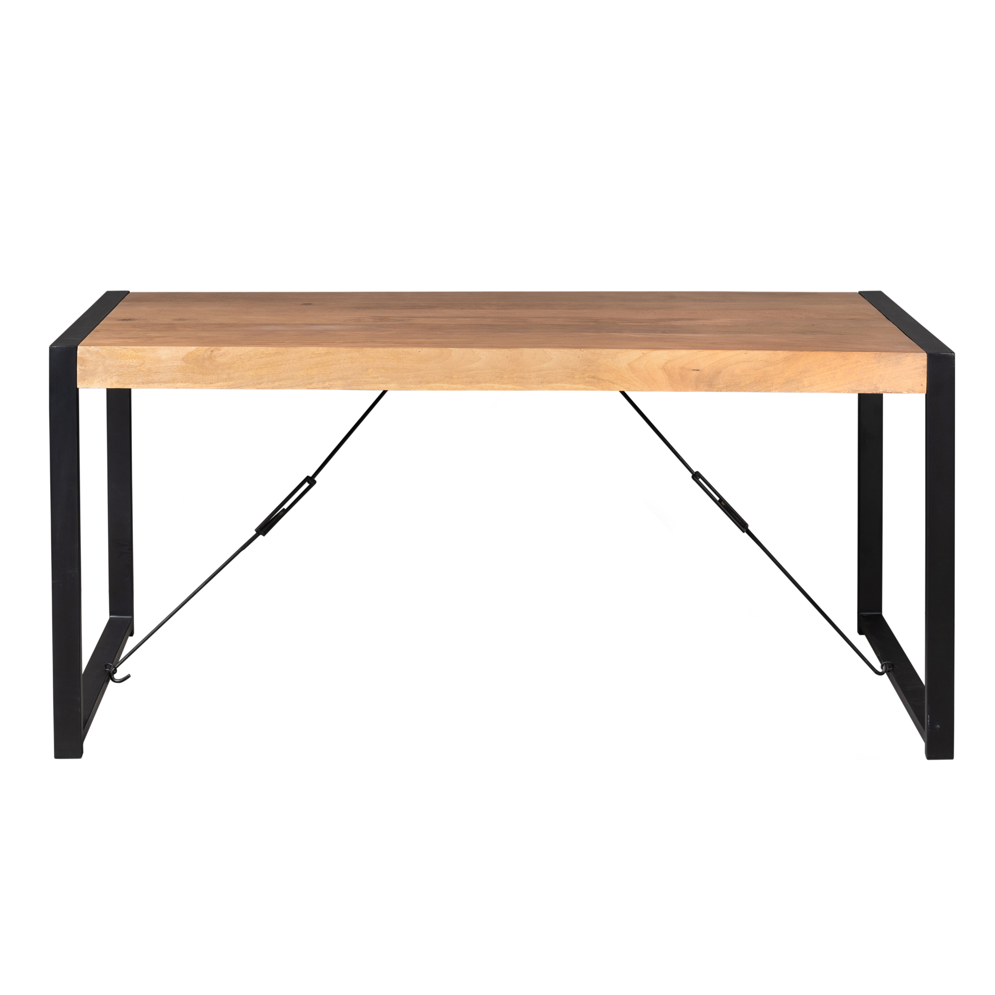 Eettafel Boaz | Mangohout | Metalen U-poten